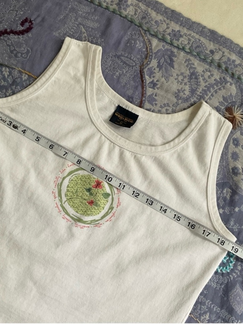 Vintage 90s Woolrich USA Floral Heritage Graphic Tank Made in USA Medium - Picture 10 of 11